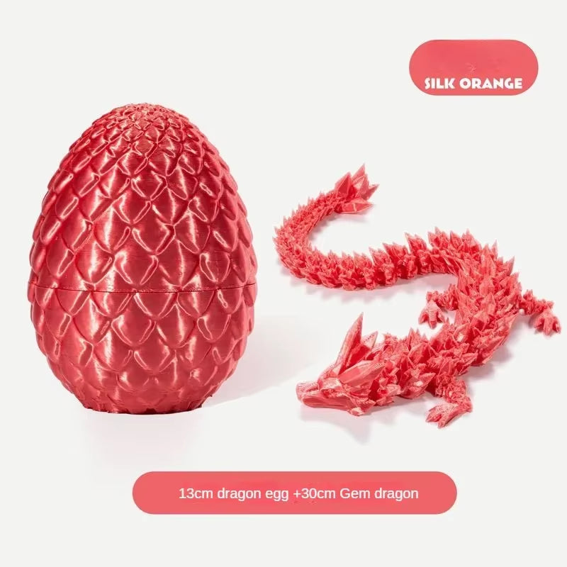3D Printed Crystal Dragon Egg Full Body Joints That Can Move Dragon Spinner Articulated Dragon Toy Decompression Creative Toys