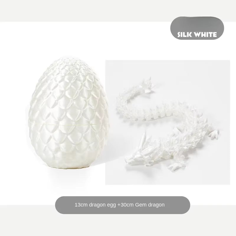 3D Printed Crystal Dragon Egg Full Body Joints That Can Move Dragon Spinner Articulated Dragon Toy Decompression Creative Toys