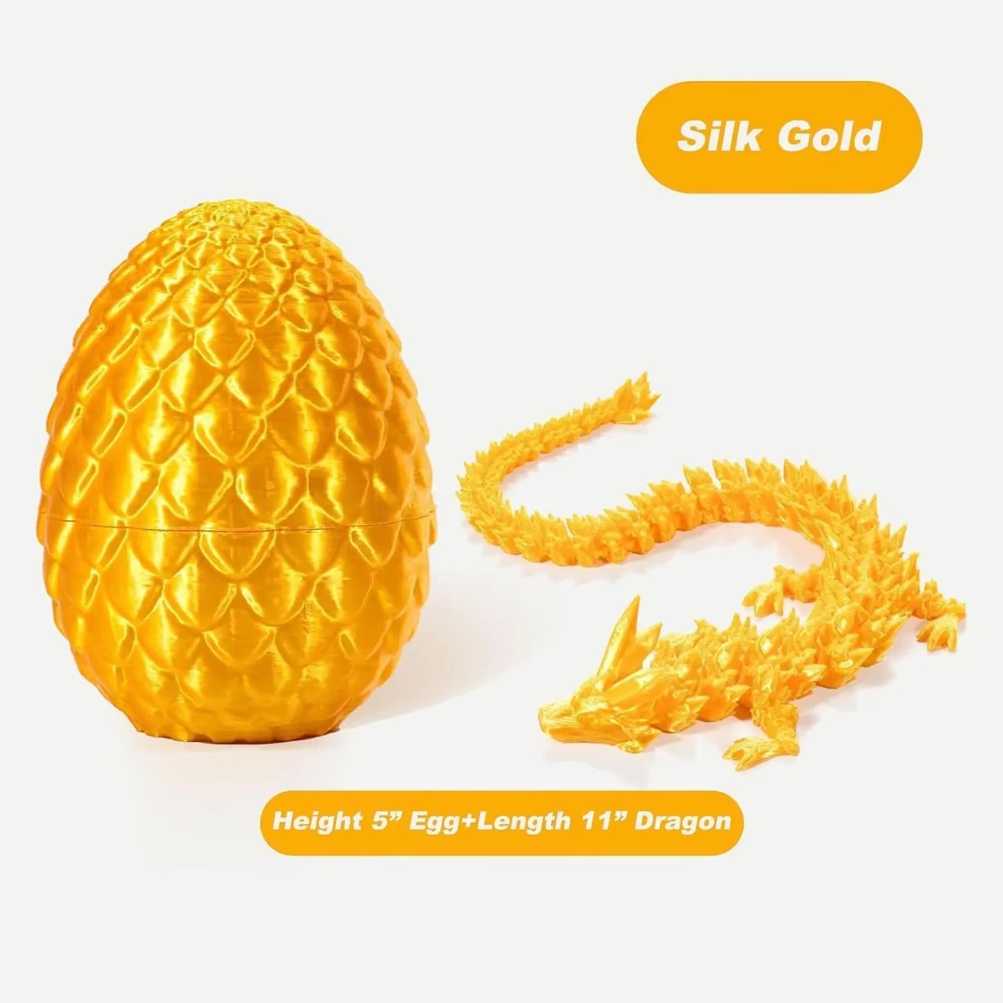 3D Printed Crystal Dragon Egg Full Body Joints That Can Move Dragon Spinner Articulated Dragon Toy Decompression Creative Toys
