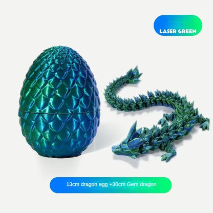 3D Printed Crystal Dragon Egg Full Body Joints That Can Move Dragon Spinner Articulated Dragon Toy Decompression Creative Toys